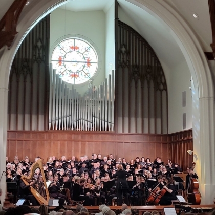 Summer singing with her choir.